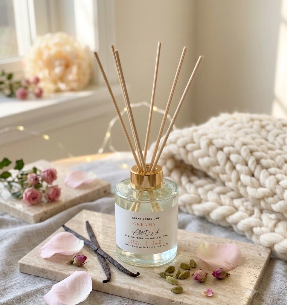 Creamy Vanilla Reed Diffuser – 100ml & 200ml