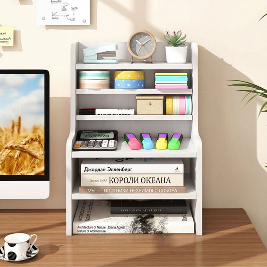 6-Tier Desktop Organizer with Removable Shelves
