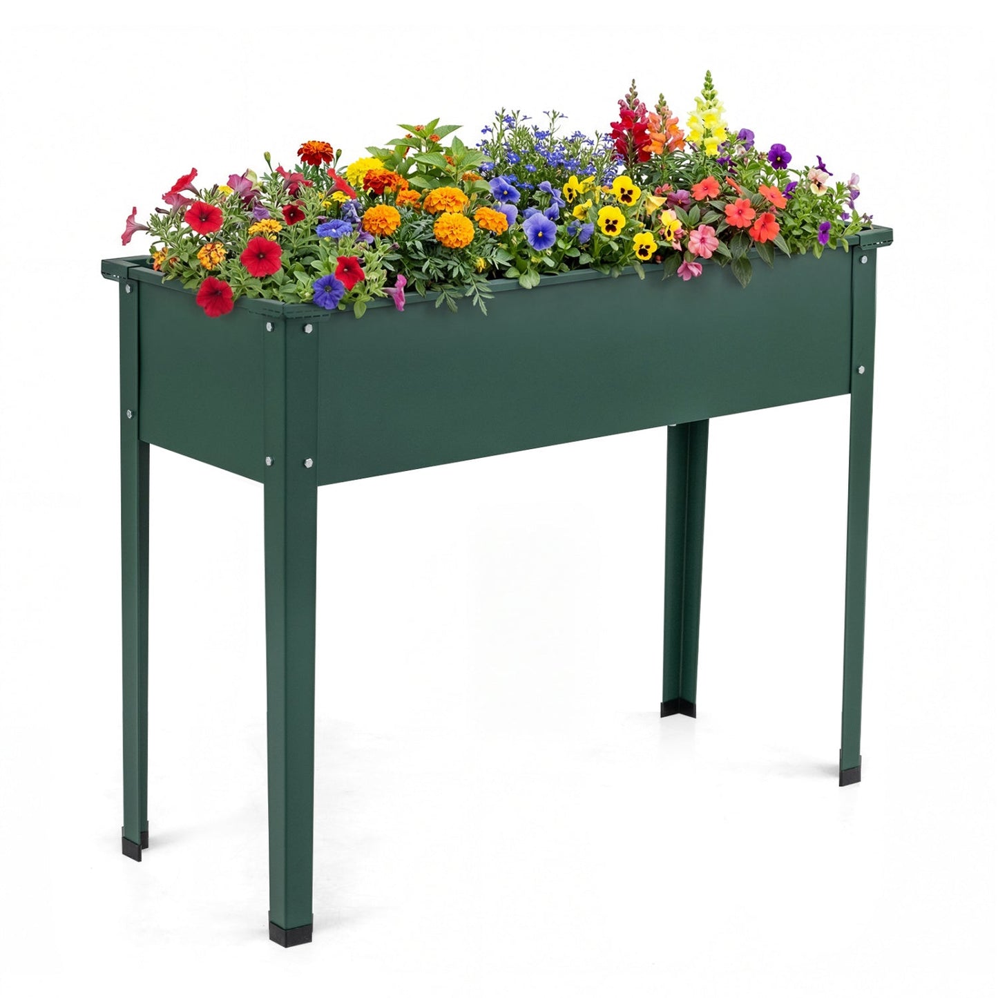 Raised Garden Bed Elevated Metal Planter Box with Legs Drainage Holes