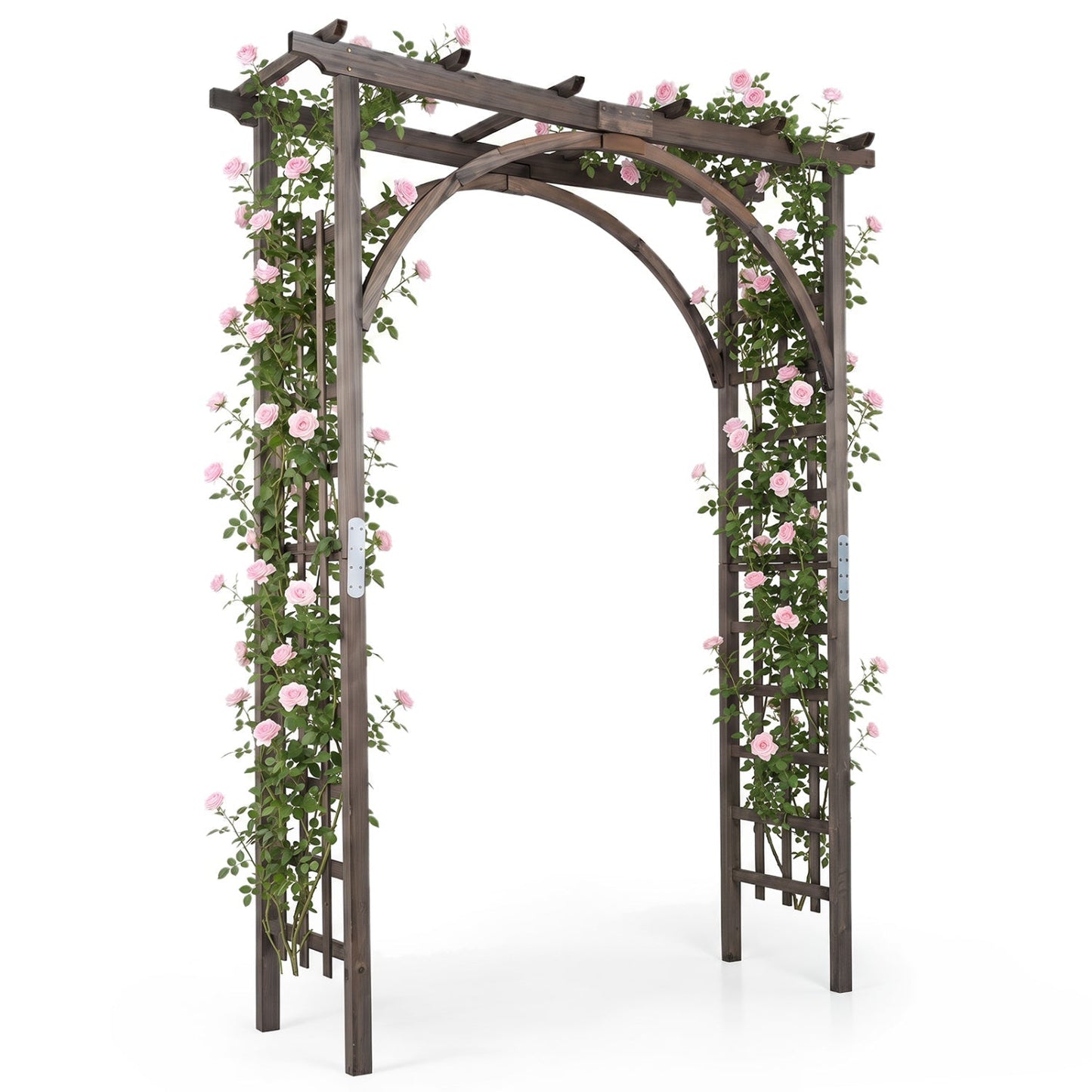 Garden Arch Trellis 85" Tall Fir Wood for Climbing Plants