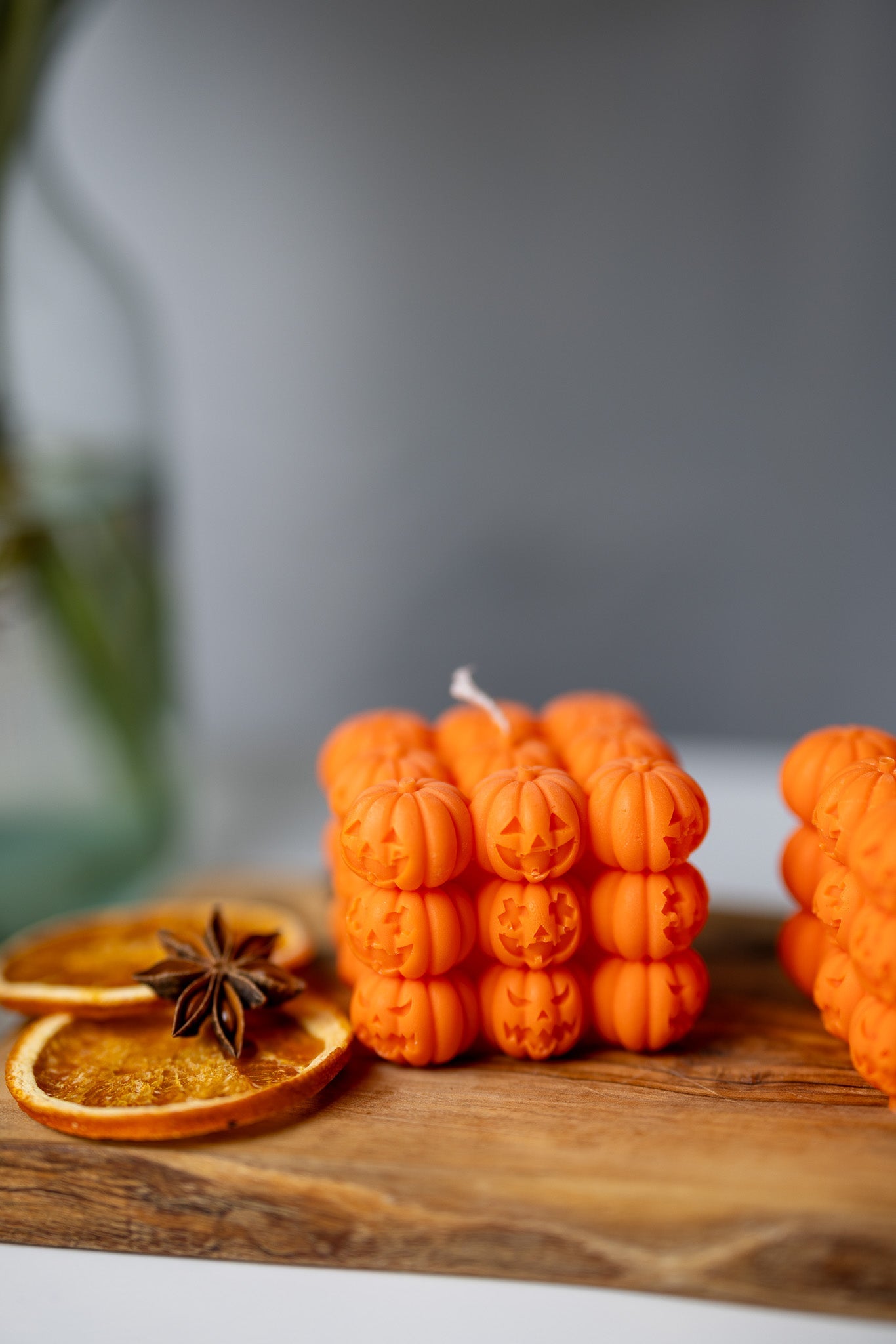 Halloween Pumpkin Soy Candle – Face Bubble Pumpkin Candle, Spooky Décor