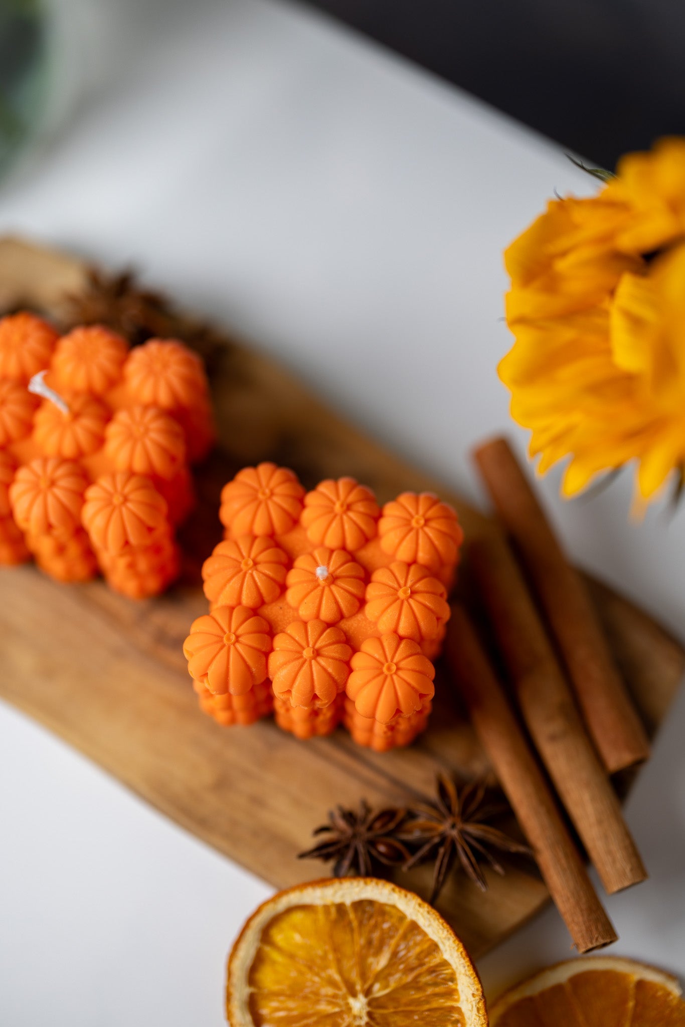 Halloween Pumpkin Soy Candle – Face Bubble Pumpkin Candle, Spooky Décor