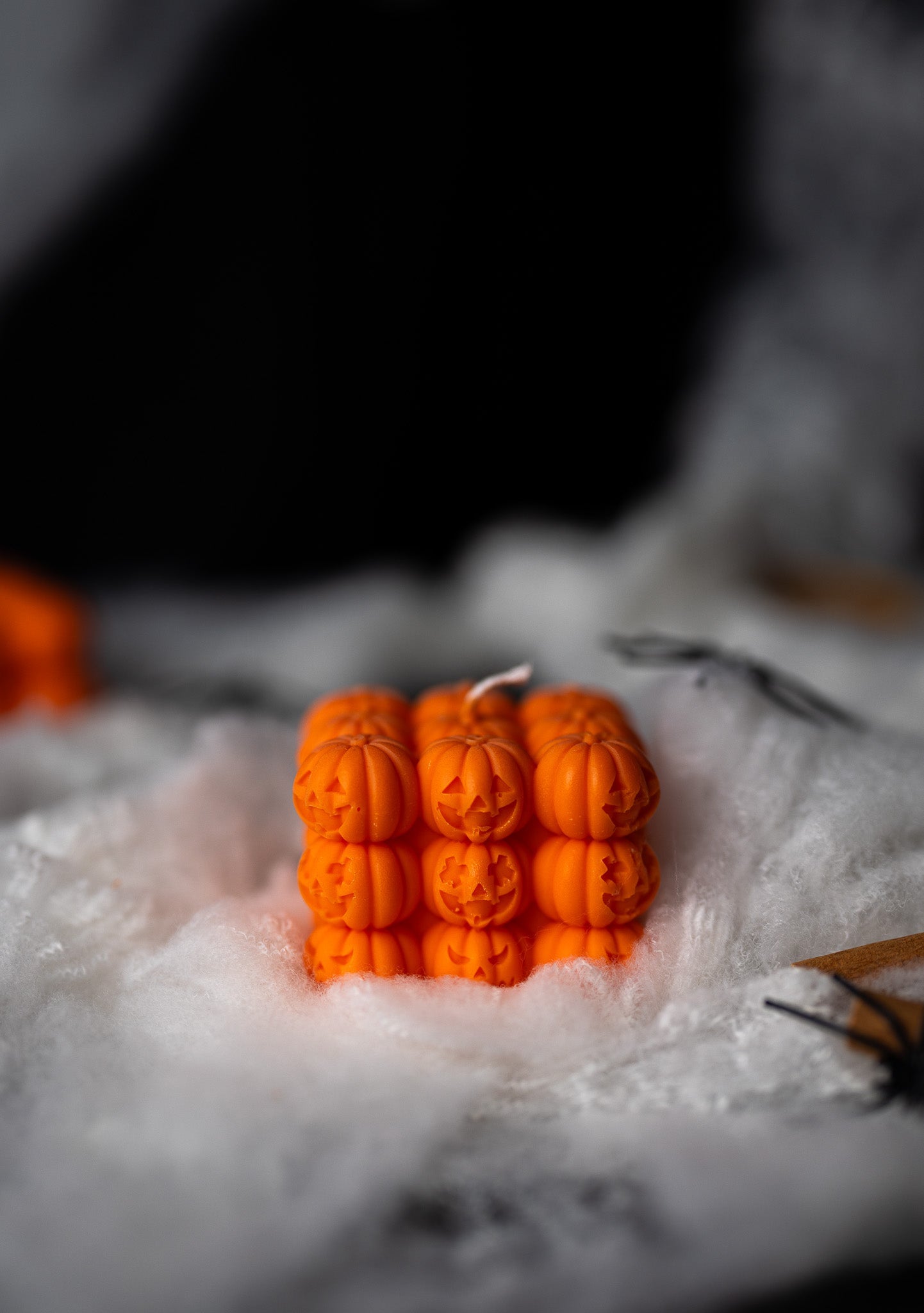 Halloween Pumpkin Soy Candle – Face Bubble Pumpkin Candle, Spooky Décor