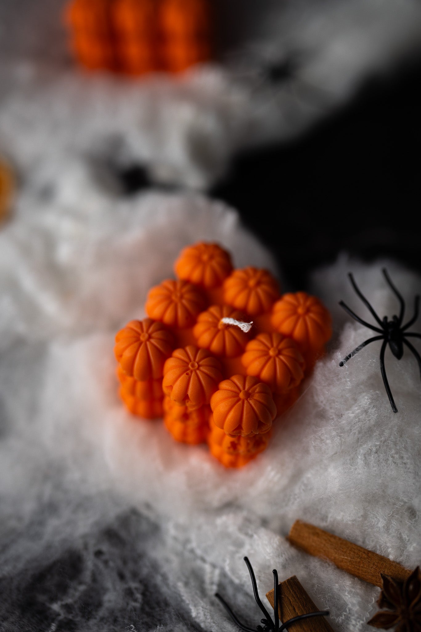 Halloween Pumpkin Soy Candle – Face Bubble Pumpkin Candle, Spooky Décor