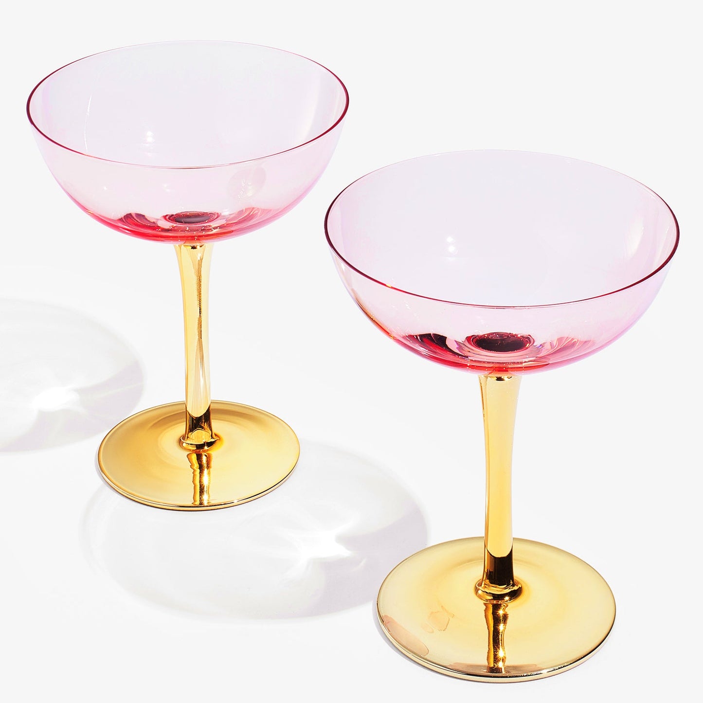 Deco Champagne Coupe Cocktail Glassware, Set of 4