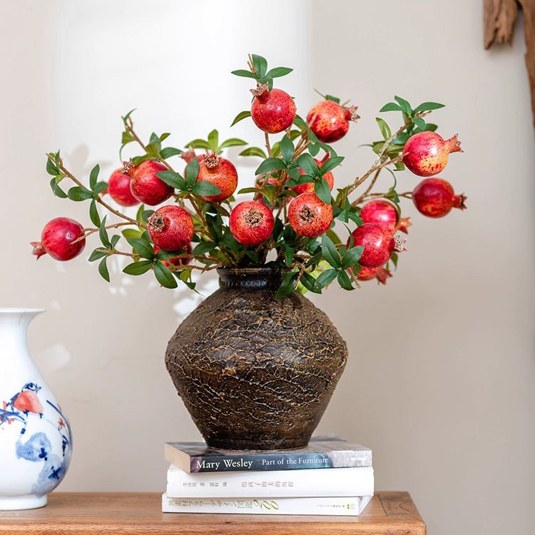 Faux Short Pomegranate Stem 15" Tall