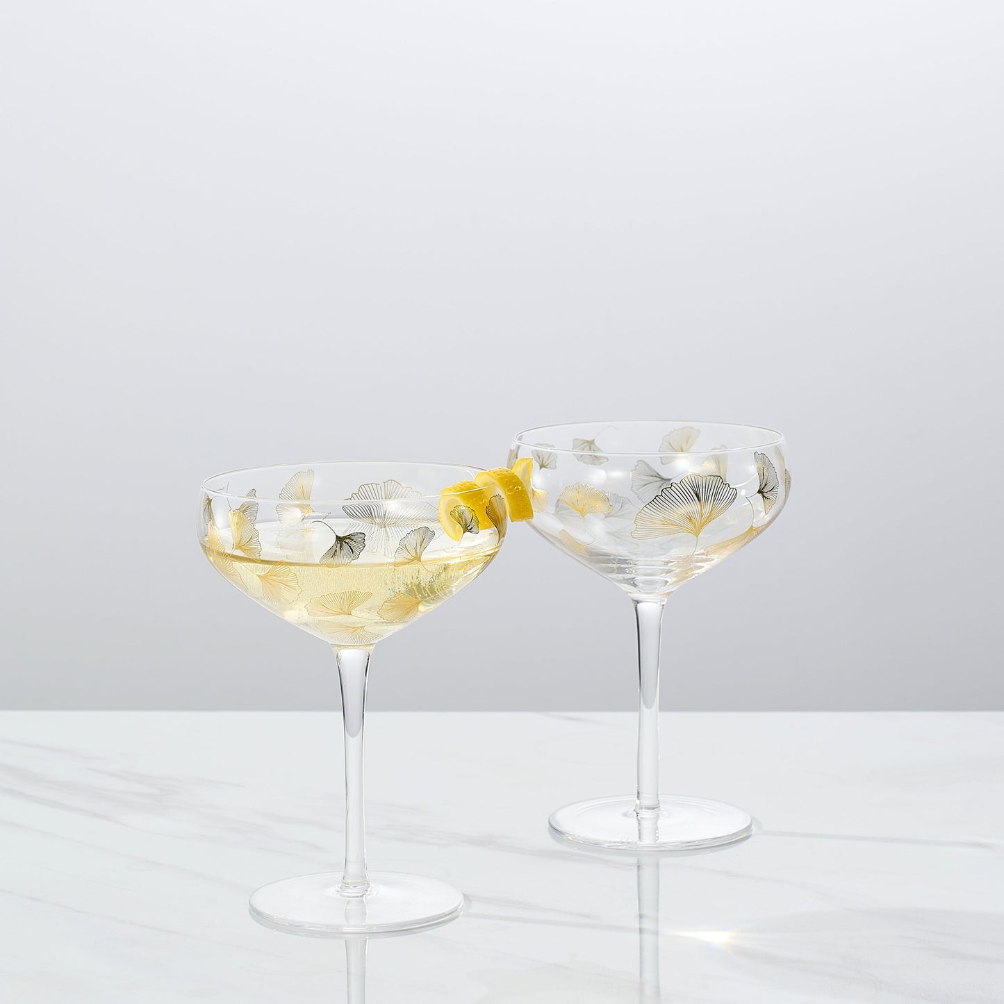 Trevi Champagne Coupe Cocktail Glassware, Set of 2