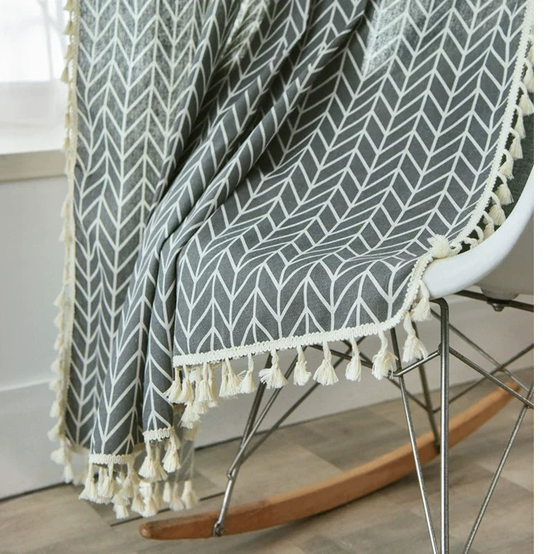 Nordic Linen Curtain Kitchen Curtain
