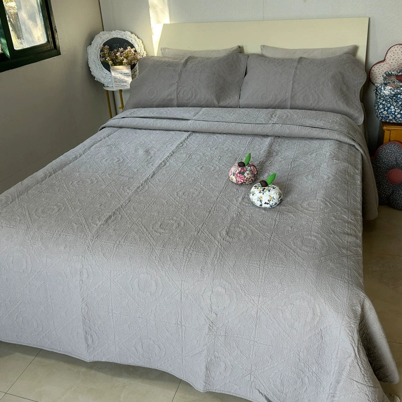 American-Style Large Cotton Quilting Embroidery Foreign Trade Bedspread