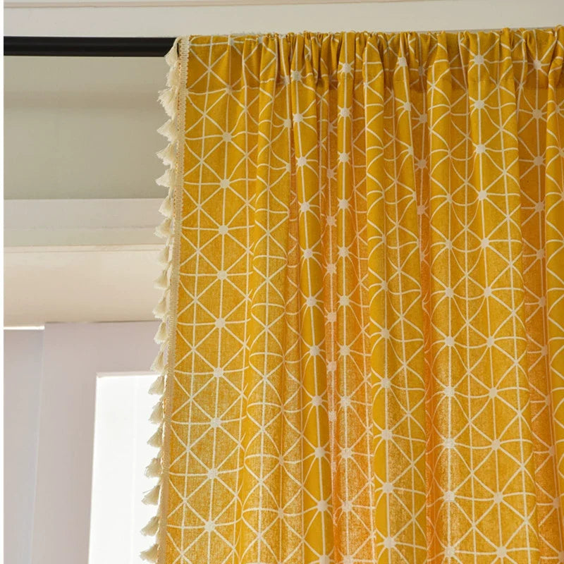Nordic Linen Curtain Kitchen Curtain
