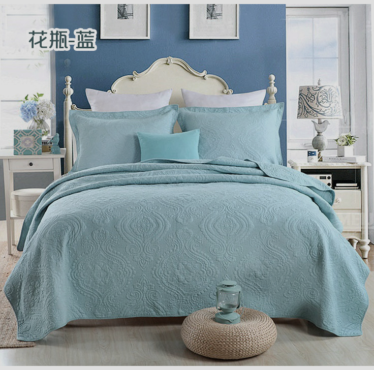 American-Style Large Cotton Quilting Embroidery Foreign Trade Bedspread