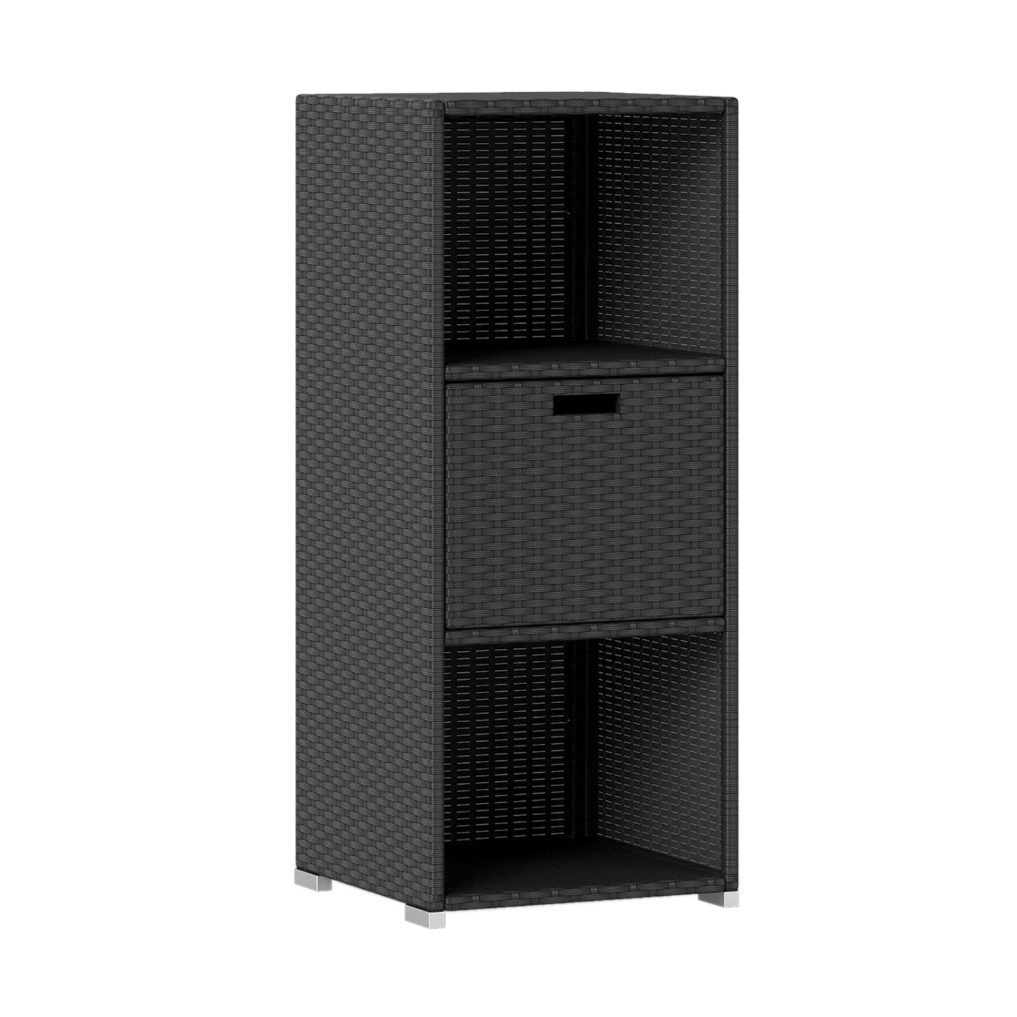 Outdoor Storage Cabinet Patio Wicker Organizer with Drawer