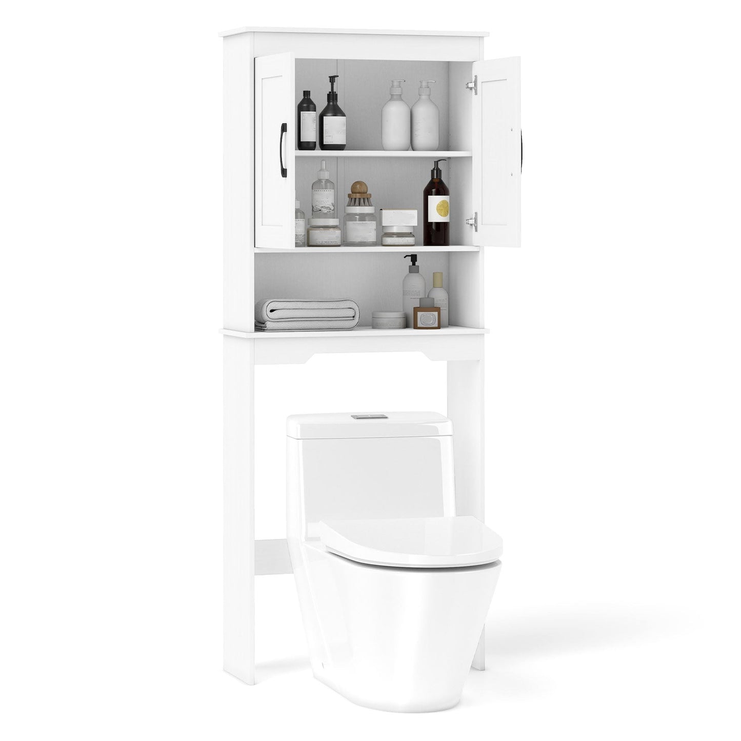 Over Toilet Space Saver Bathroom Organizer with Storage Cabinet