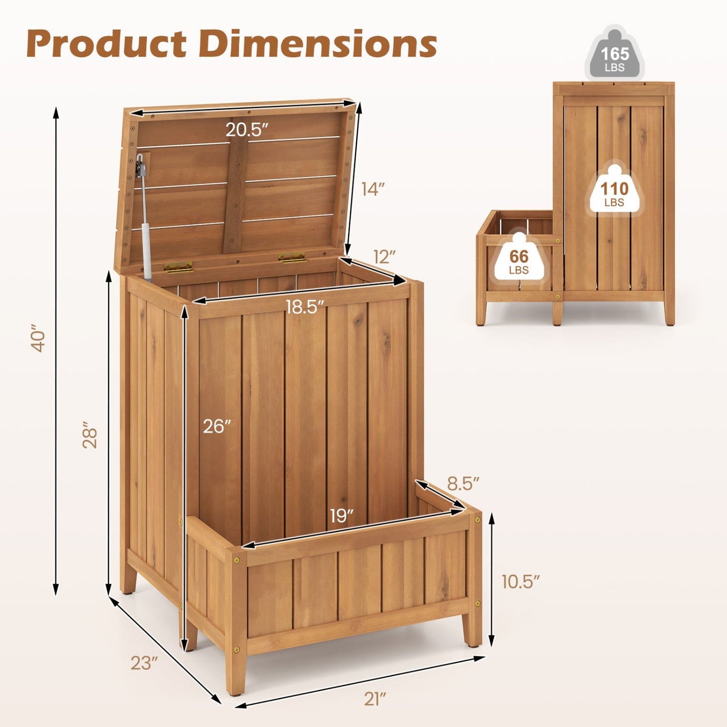 Package Delivery Box with Planter Box for Pool Accessories and Garden Tools