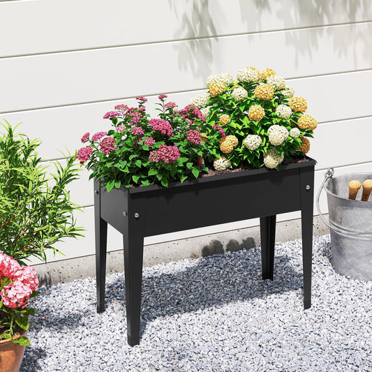 Raised Garden Bed Elevated Metal Planter Box with Legs Drainage Holes