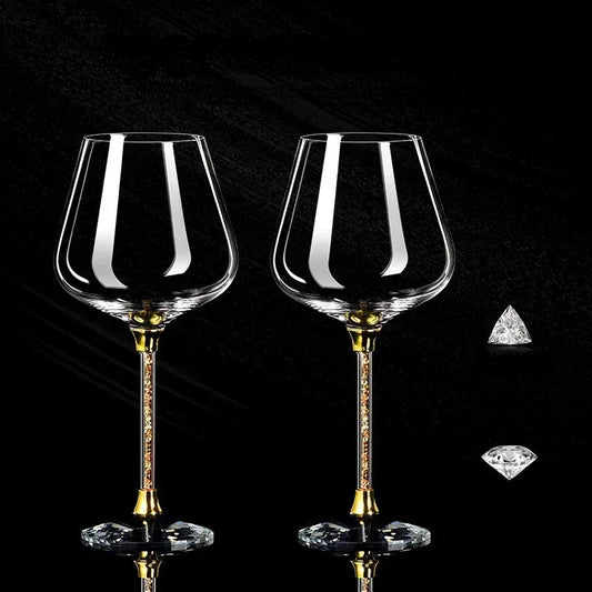 Light Luxury High-end Crystal Cup Red Wine Glass Set Tall Glass Party Wine Glass Glasses Drinking Glasses for Champagne Flute