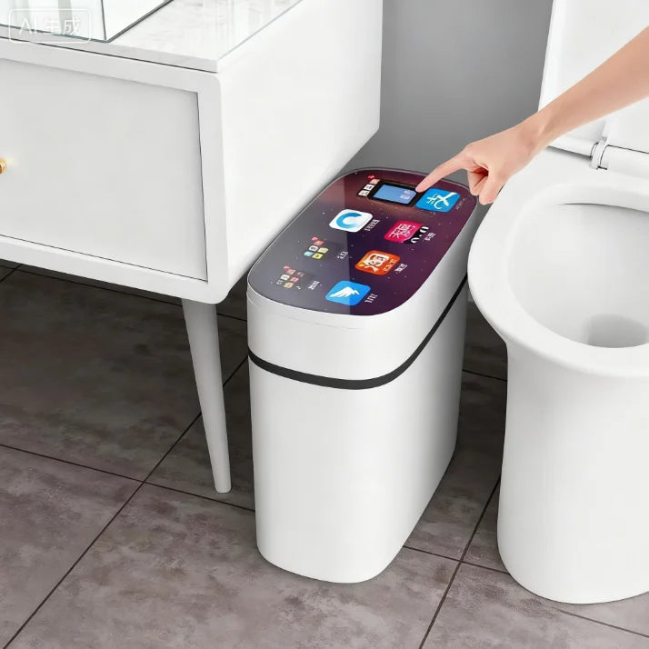 Automatic intelligent garbage bin induction type versatile home living room light luxury electric toilet bathroom sanitary bin