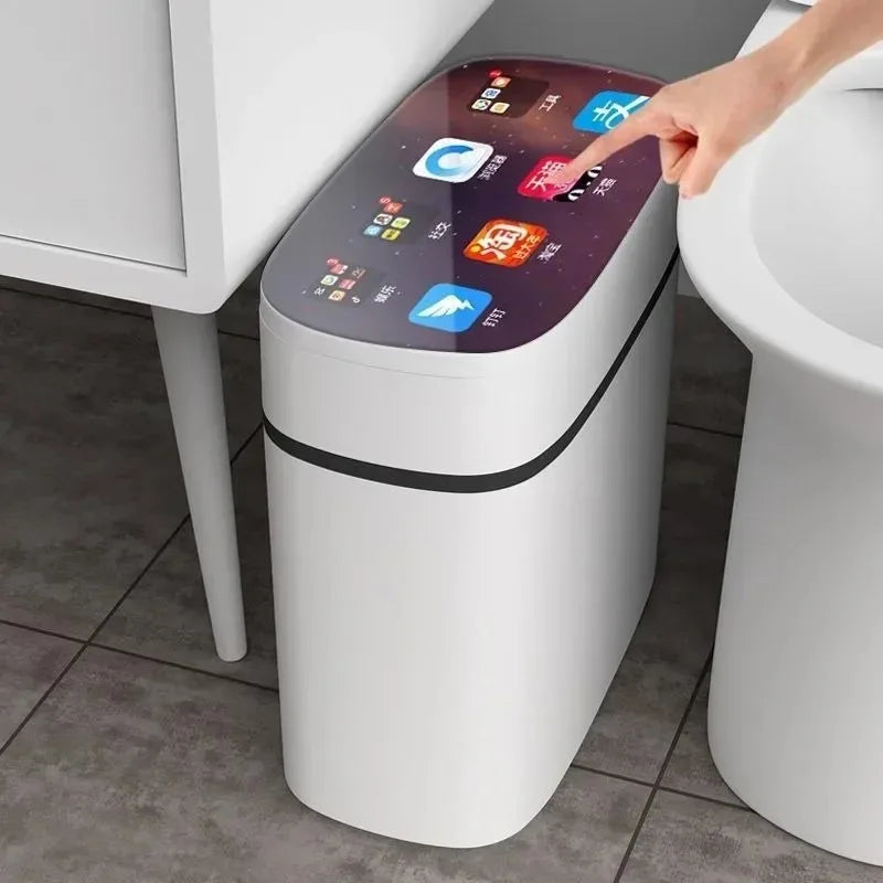 Automatic intelligent garbage bin induction type versatile home living room light luxury electric toilet bathroom sanitary bin