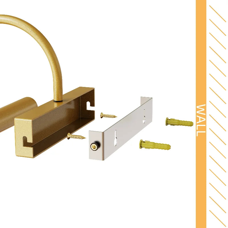 4000mAh Led Rechargeable Wall Lamp Modern Remote Control 3 color Dimming Gold Bathroom Mirror Light Aluminum Picture Lights