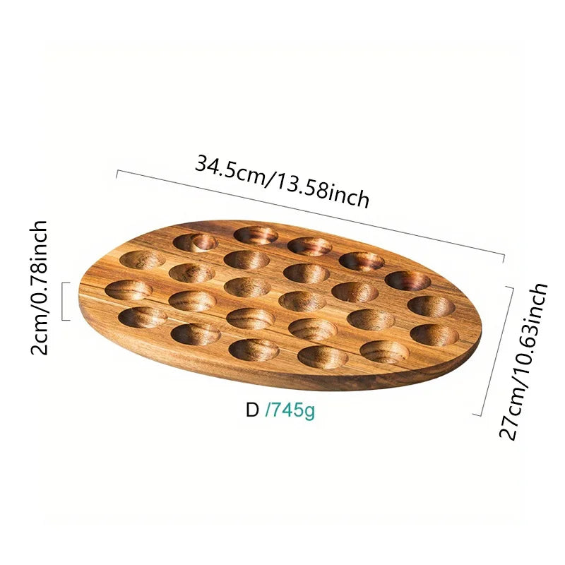 KEMORELA 1PCS Modern Wooden Egg Storage Box - Multi-Compartment Kitchen Organizer for Fresh Eggs Perfect for Home Cooking Baking