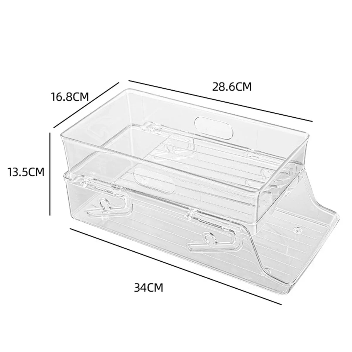 Refrigerator Can Drink Holder Rolling Can Dispenser Pop Soda Beer Storage Bins Stackable 2Tier Beverage Can Organizer for Fridge