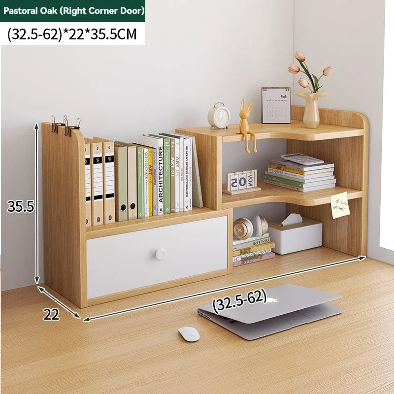 Bookshelf Office Desktop Storage Shelves Multi layer Scalable Shelves Student Desk Storage Boxes Small Bookcases
