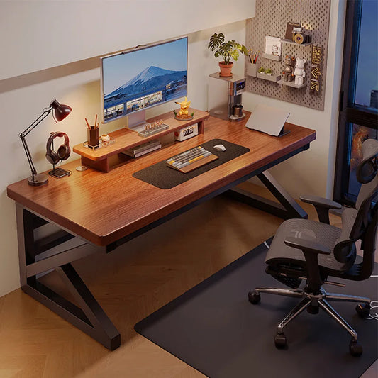 80-140cm solid wood computer table desktop office desk gaming table simple student desk furniture home bedroom