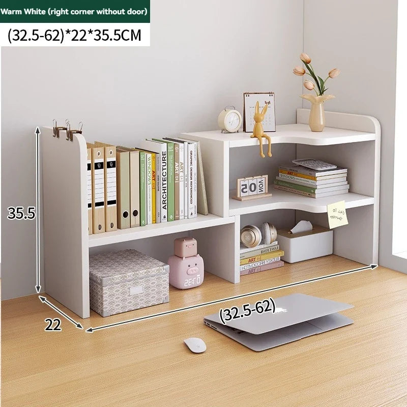 Bookshelf Office Desktop Storage Shelves Multi layer Scalable Shelves Student Desk Storage Boxes Small Bookcases