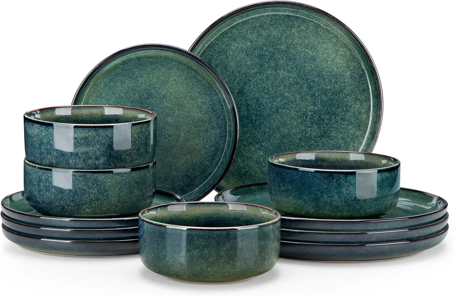 Ceramic Dinnerware Set For Four Plates And Bowls