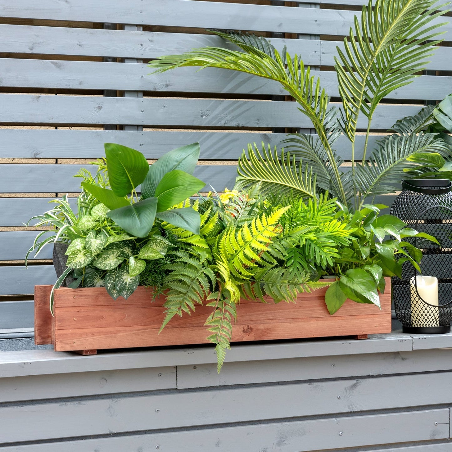 Wooden Raised Garden Bed Planter Box Set of 2 - Brown