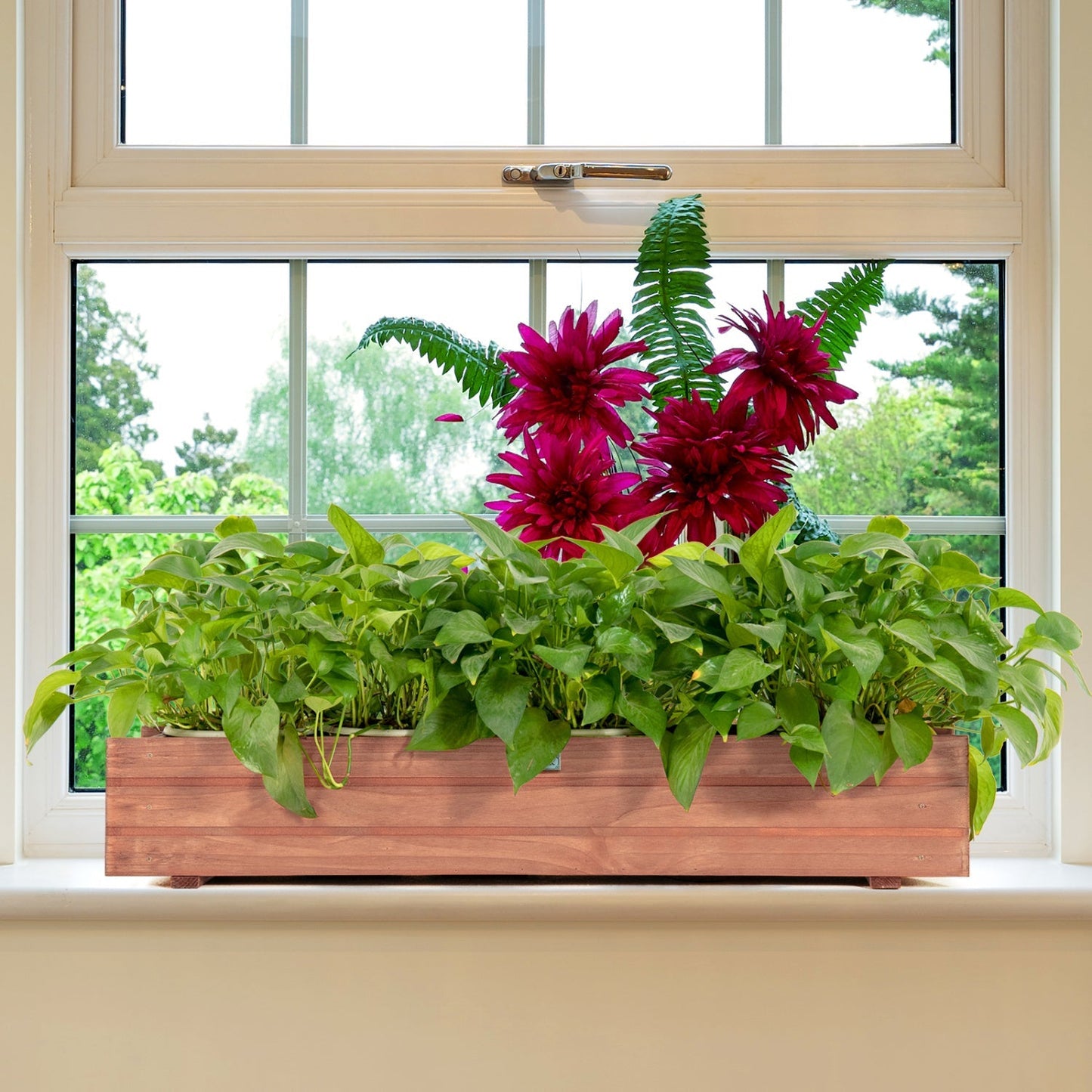 Wooden Raised Garden Bed Planter Box Set of 2 - Brown