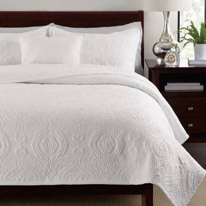 Export Simple European Embroider Double Pure Color Quiltedtextiles