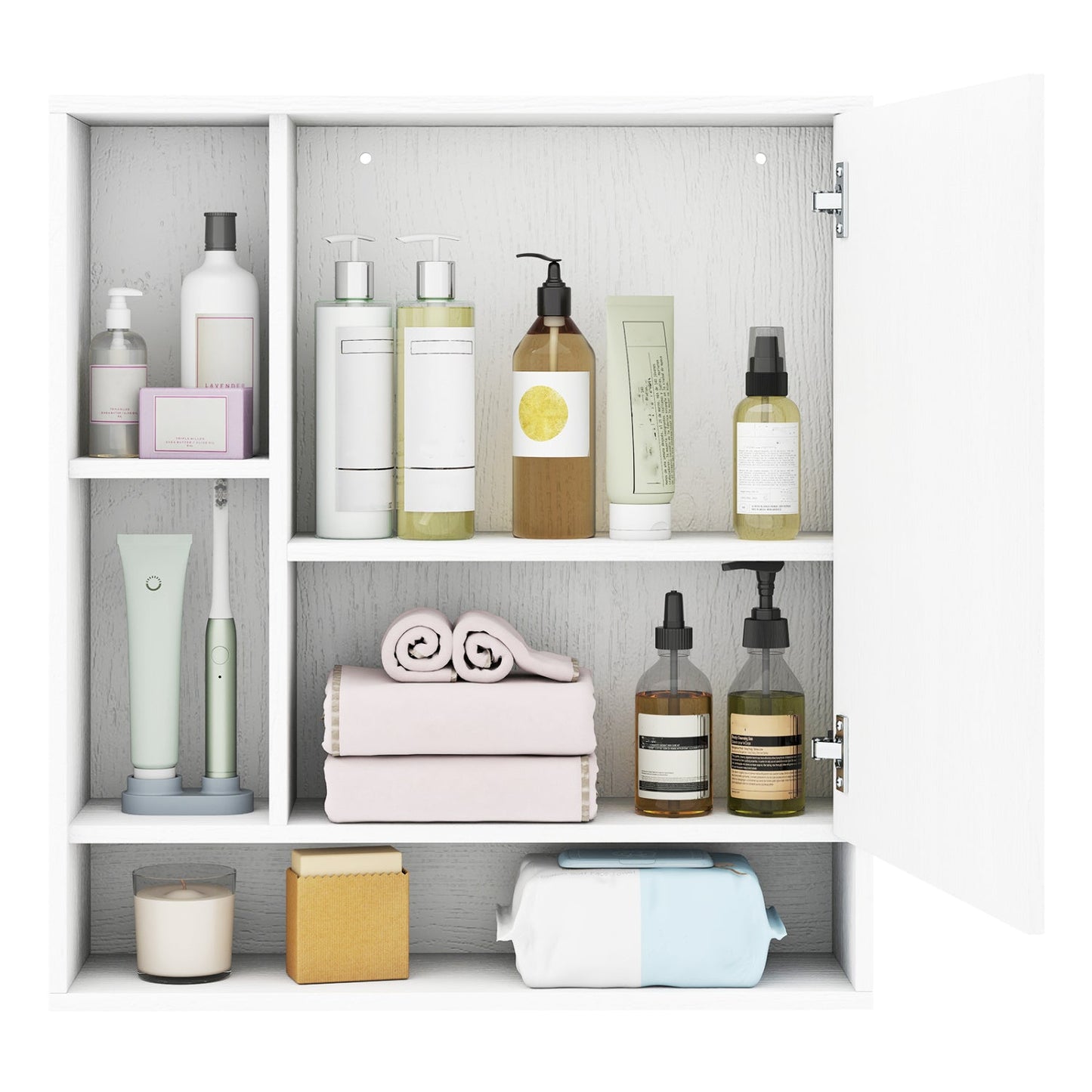 Wall Mounted Bathroom Cabinet with Mirror Single Door