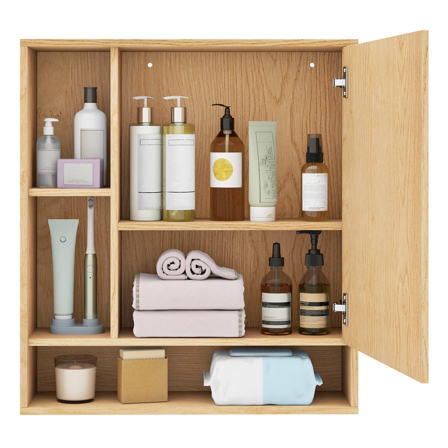 Wall Mounted Bathroom Cabinet with Mirror Single Door