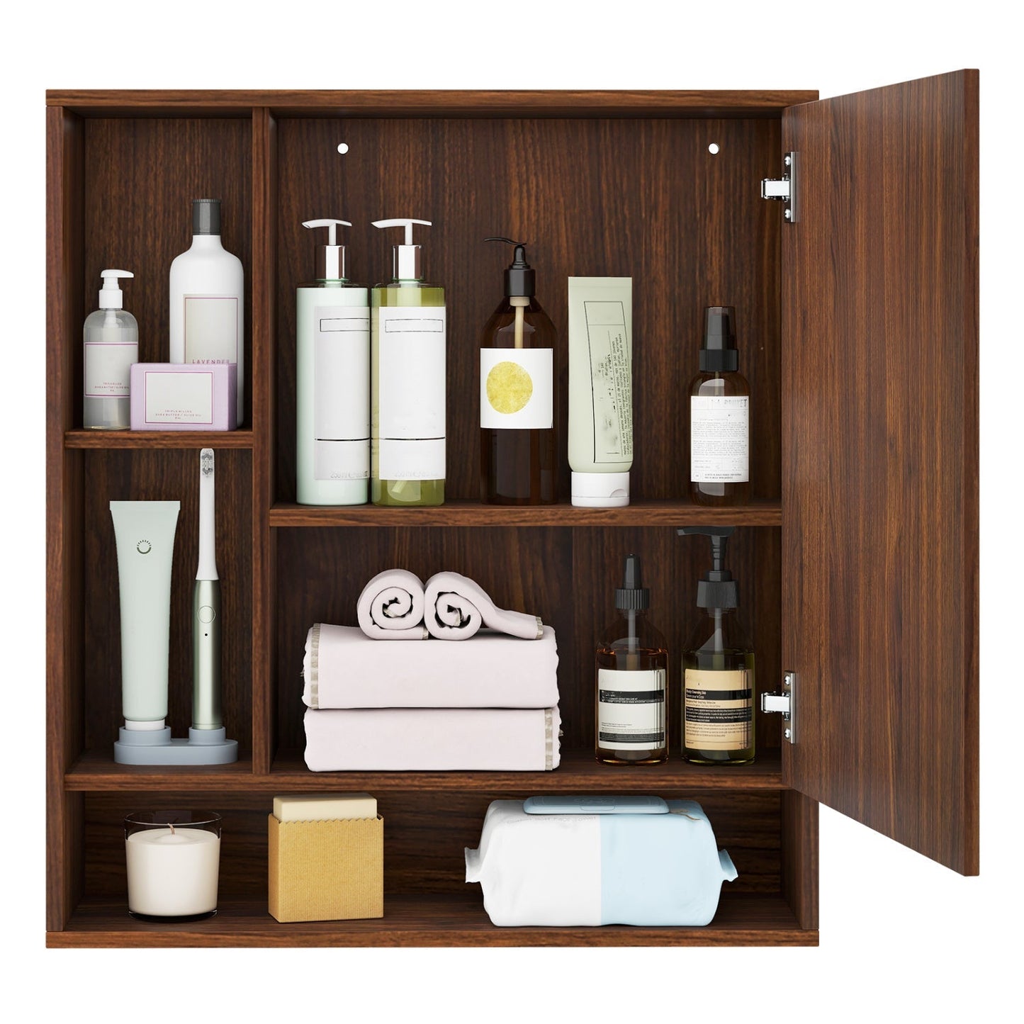 Wall Mounted Bathroom Cabinet with Mirror Single Door