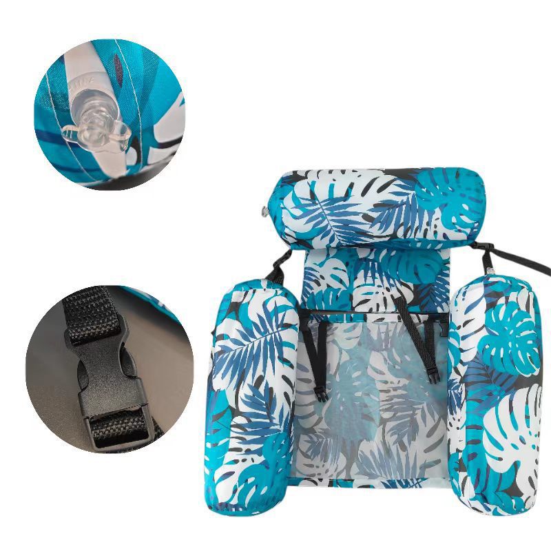 Inflatable pool lounge chair