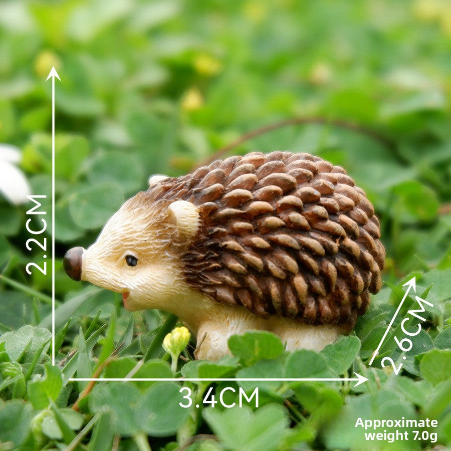 Miniature Hedgehog Figurine for Garden and Home Decoration