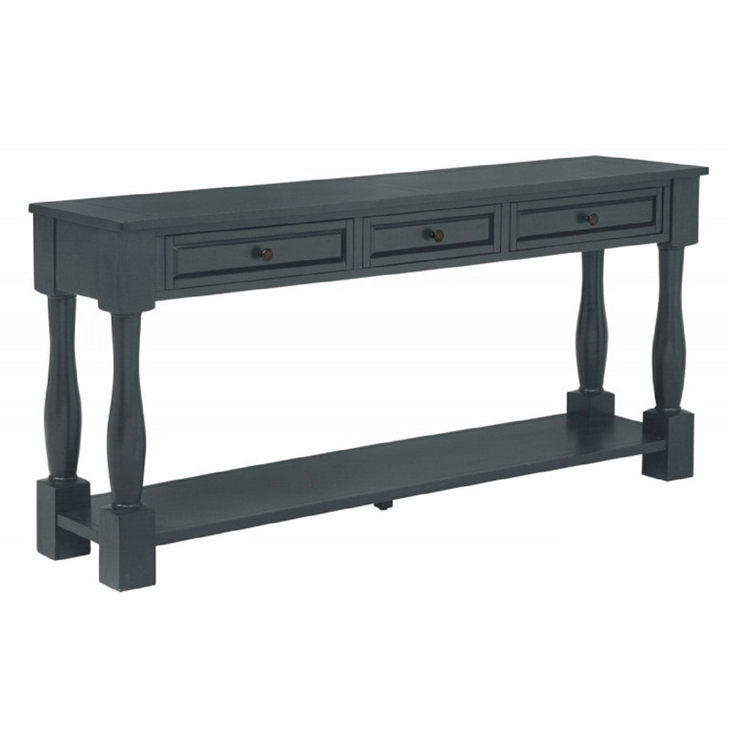 Long Console Table With Drawers And Shelf