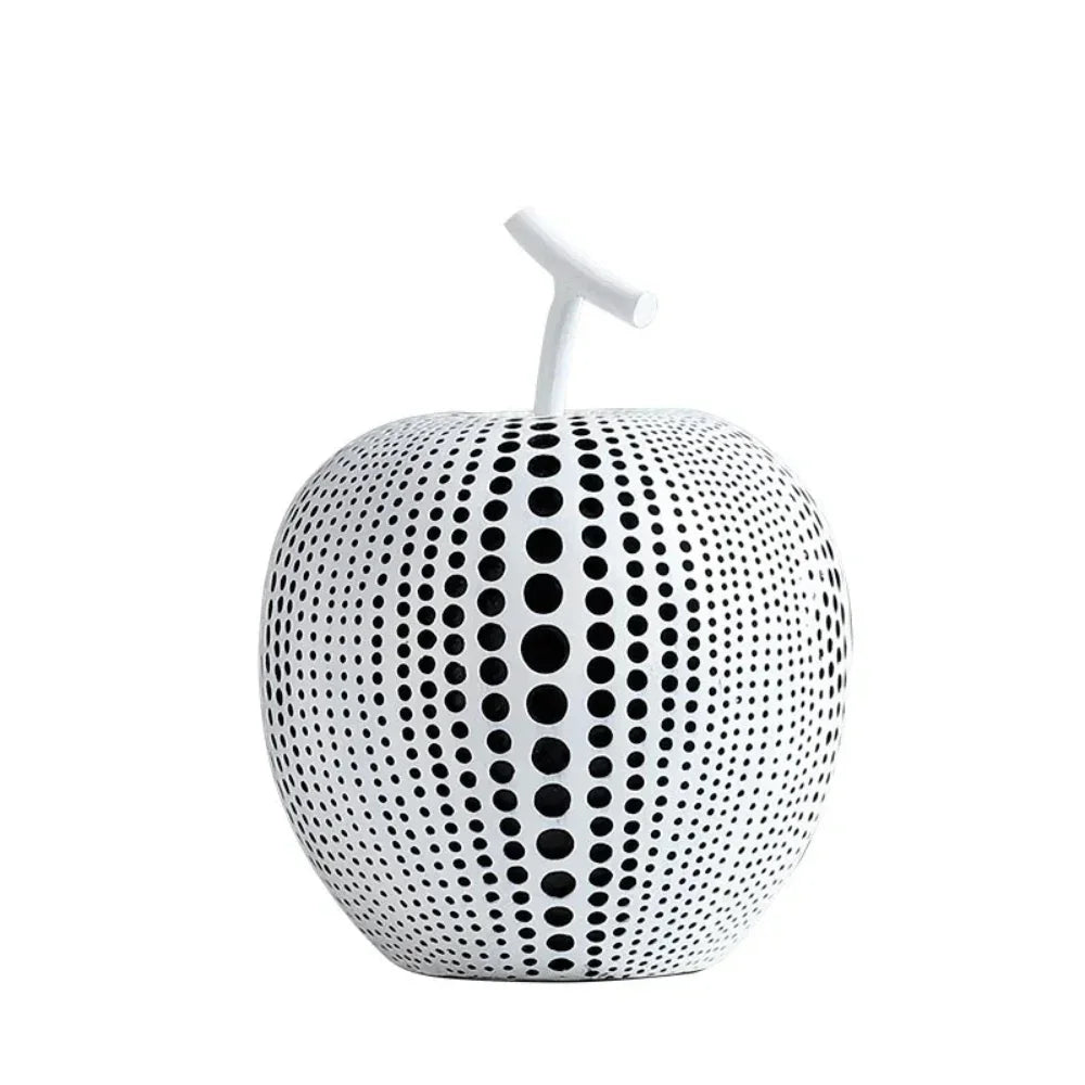 Modern Decorative Fruit Sculpture in Black & White