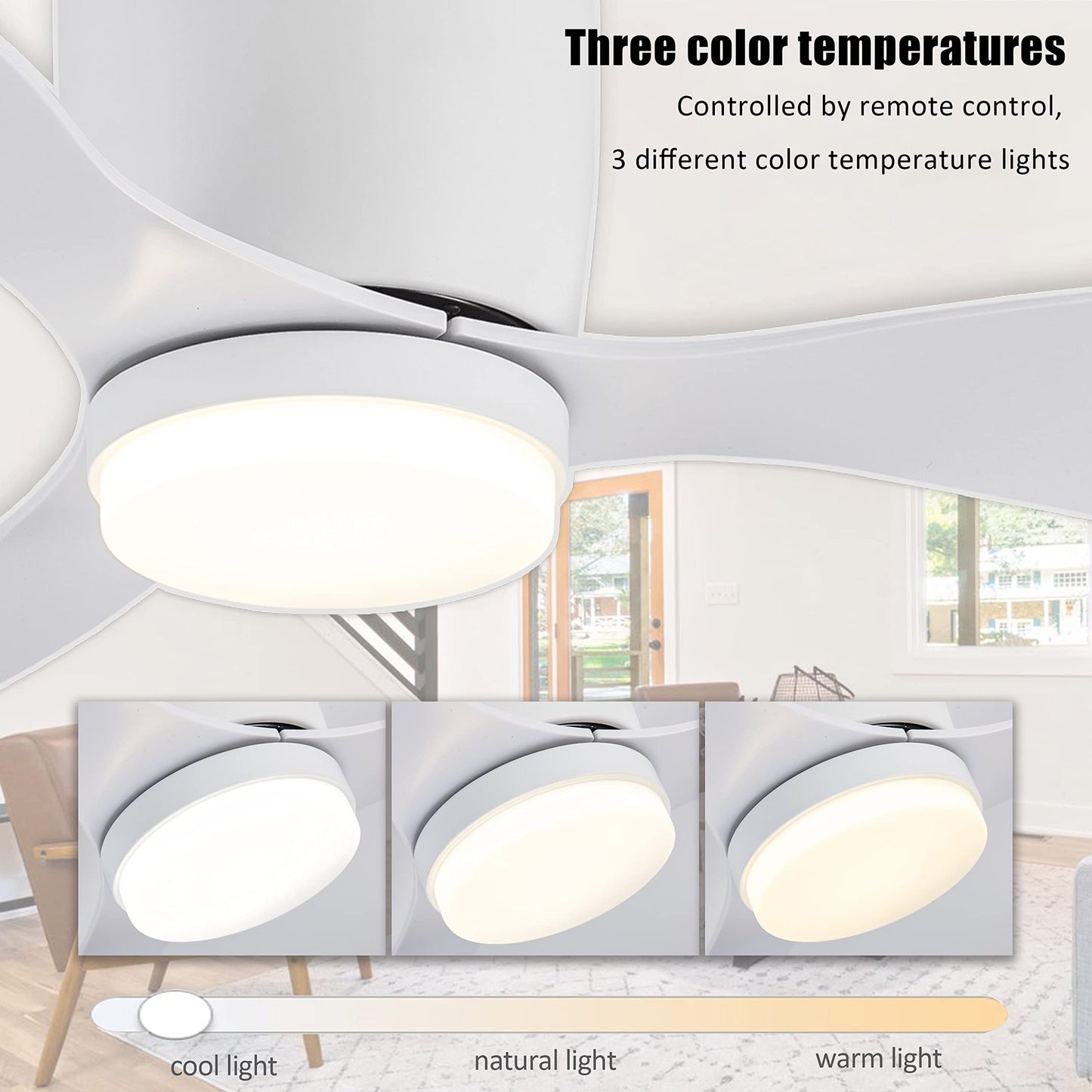 Remote Controlled LED Ceiling Fan with Light