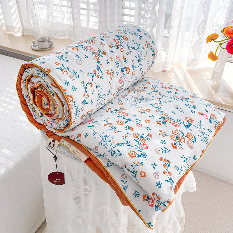 Double-layer yarn soybean fiber summer quilt