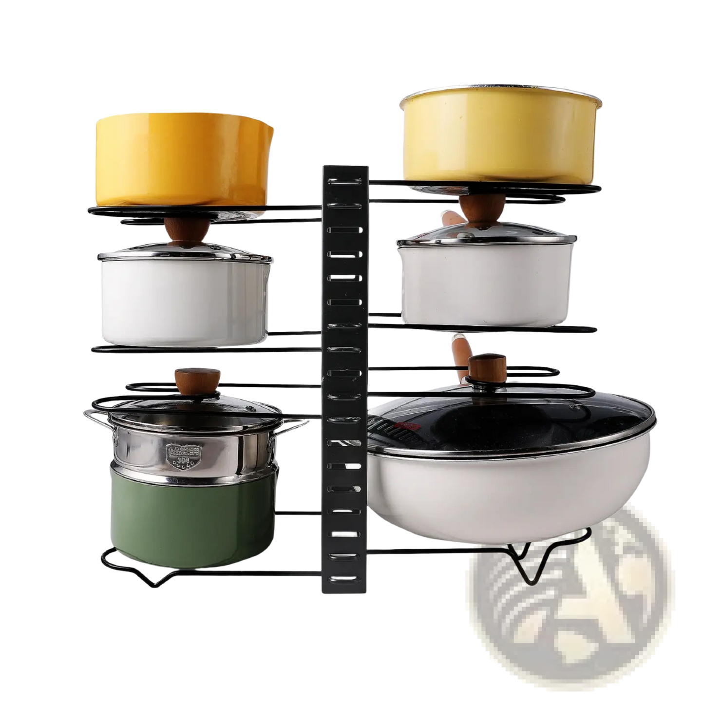 Adjustable Pot Rack and Pan Organizer for Kitchen Storage