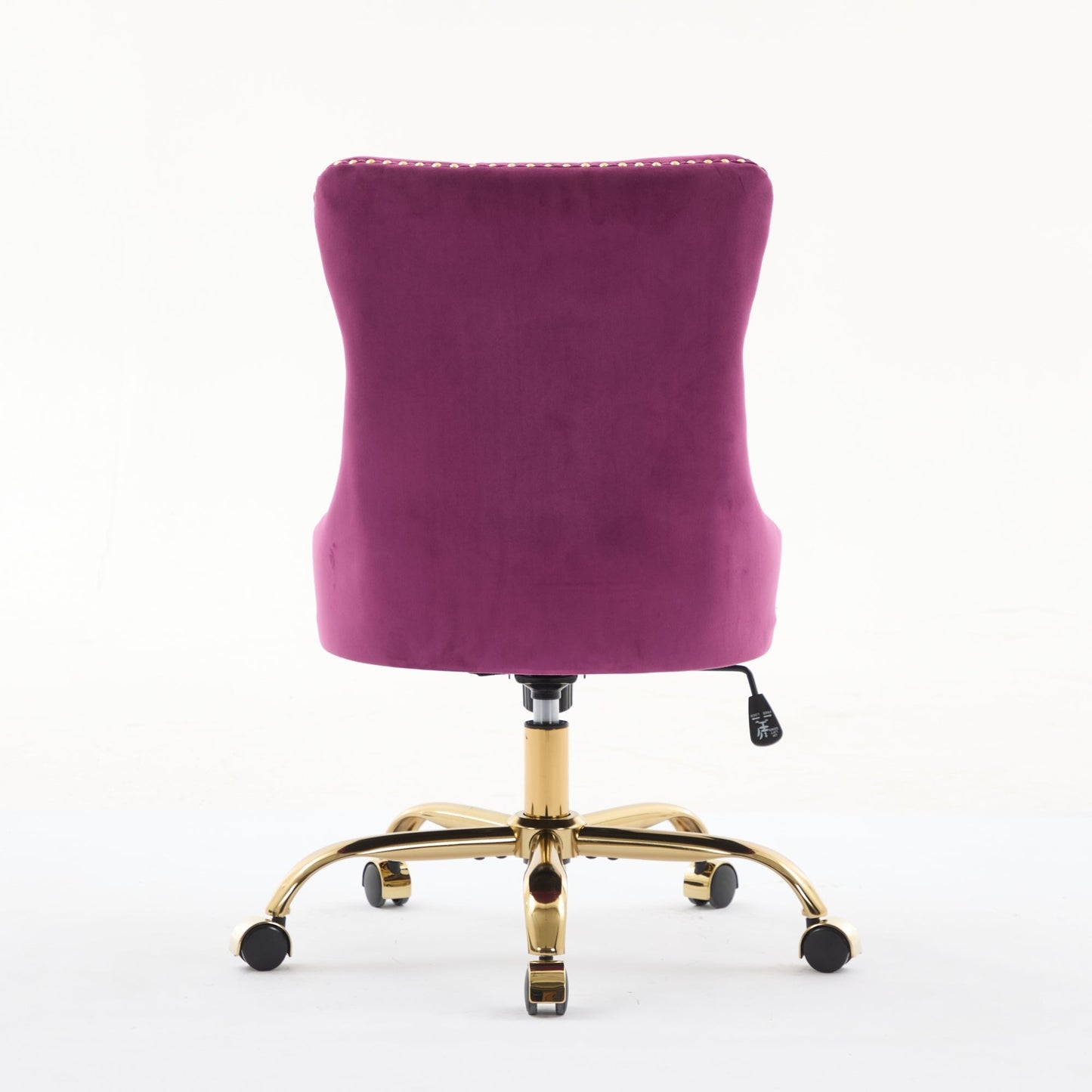 Office Chair Modern Velvet Upholstered Tufted Button (Purple)