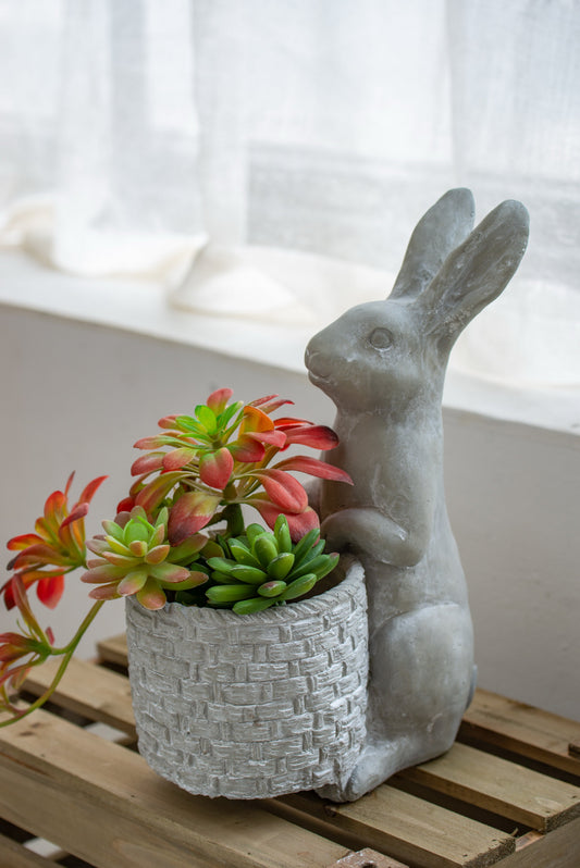 Decorative Standing Rabbit Planter