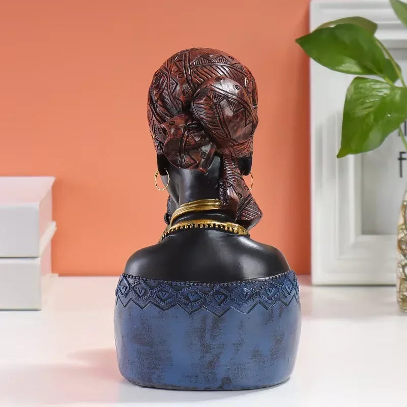 Mother and Child African Tribal Figurine Decorative Sculpture