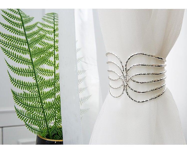 Angel's Wing Curtain Strap Modern Simple Curtain Clip Without Punching And Installation Of Metal Decorative Curtain Buckle Curtain Tiebacks Clips For Window Drapes Holdbacks Decorative Sheer Curtain Tiebacks For Girl' Room