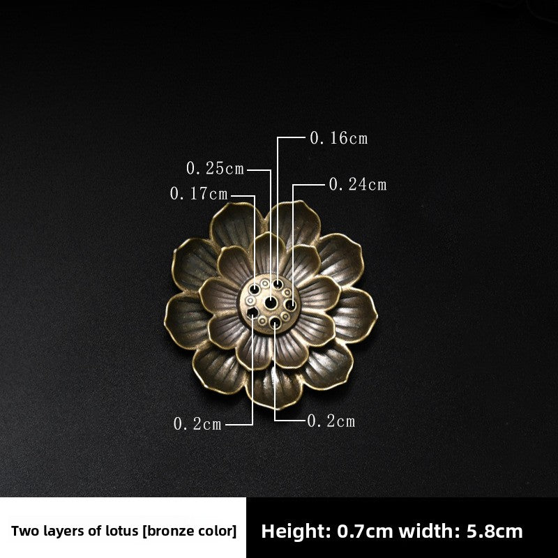 Alloy Lotus Incense Holder Zen Incense Burner Tray