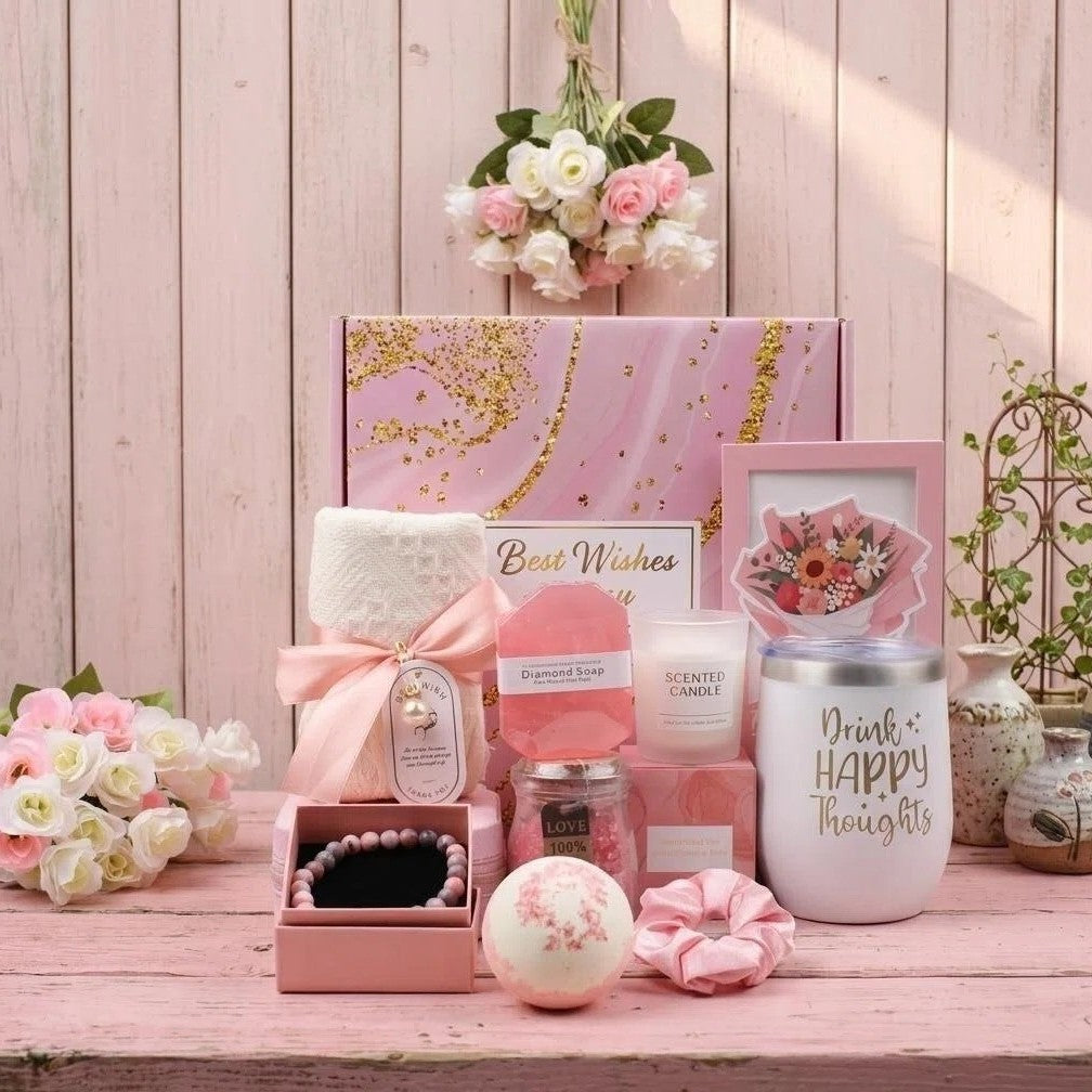 Pink Spa Gift Basket Set