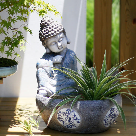 Zen Buddha Statue Flower Pot