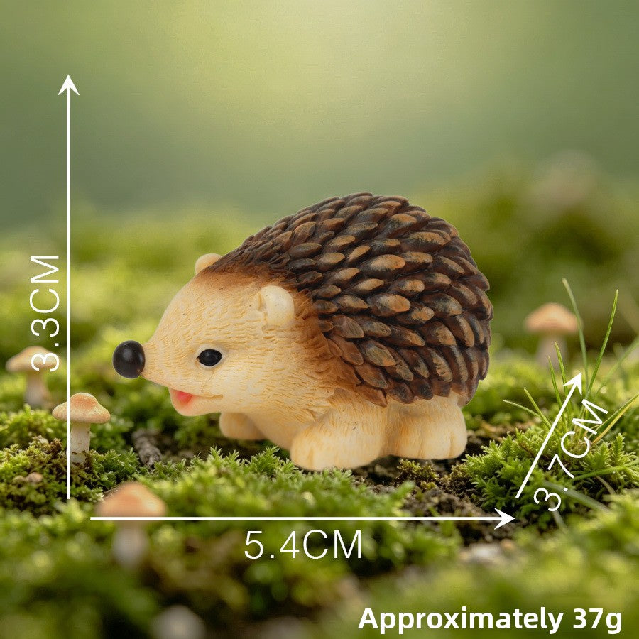 Miniature Hedgehog Figurine for Garden and Home Decoration